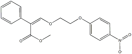 methyl 3-(2-{4-nitrophenoxy}ethoxy)-2-phenylacrylate Structure