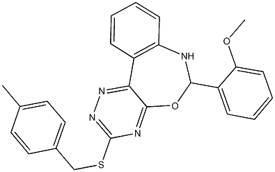 6-(2-methoxyphenyl)-3-[(4-methylbenzyl)sulfanyl]-6,7-dihydro[1,2,4]triazino[5,6-d][3,1]benzoxazepine 구조식 이미지
