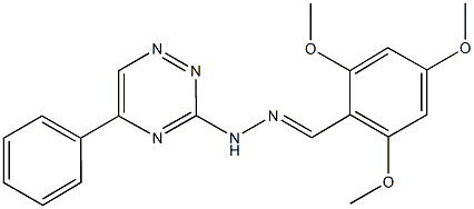 2,4,6-trimethoxybenzaldehyde (5-phenyl-1,2,4-triazin-3-yl)hydrazone Structure