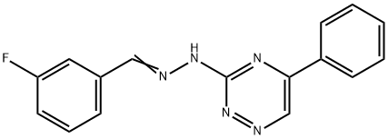 3-fluorobenzaldehyde (5-phenyl-1,2,4-triazin-3-yl)hydrazone 구조식 이미지