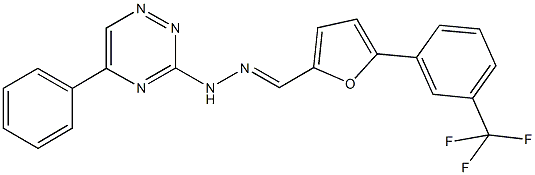 5-[3-(trifluoromethyl)phenyl]-2-furaldehyde (5-phenyl-1,2,4-triazin-3-yl)hydrazone 구조식 이미지