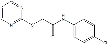 N-(4-chlorophenyl)-2-(2-pyrimidinylsulfanyl)acetamide Structure