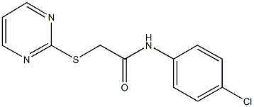 N-(4-chlorophenyl)-2-(2-pyrimidinylsulfanyl)acetamide 구조식 이미지