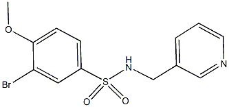 3-bromo-4-methoxy-N-(3-pyridinylmethyl)benzenesulfonamide 구조식 이미지