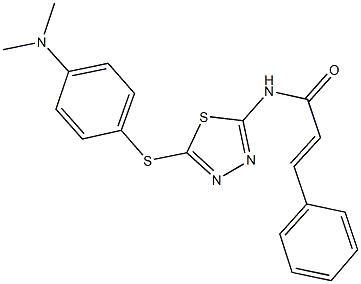 N-(5-{[4-(dimethylamino)phenyl]sulfanyl}-1,3,4-thiadiazol-2-yl)-3-phenylacrylamide Structure