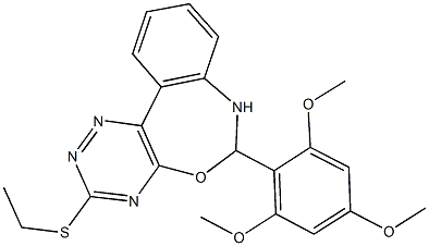 3-(ethylsulfanyl)-6-(2,4,6-trimethoxyphenyl)-6,7-dihydro[1,2,4]triazino[5,6-d][3,1]benzoxazepine Structure