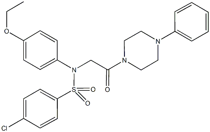 4-chloro-N-(4-ethoxyphenyl)-N-[2-oxo-2-(4-phenyl-1-piperazinyl)ethyl]benzenesulfonamide 구조식 이미지