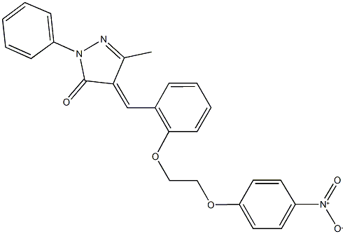 4-[2-(2-{4-nitrophenoxy}ethoxy)benzylidene]-5-methyl-2-phenyl-2,4-dihydro-3H-pyrazol-3-one 구조식 이미지