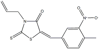 3-allyl-5-{3-nitro-4-methylbenzylidene}-2-thioxo-1,3-thiazolidin-4-one 구조식 이미지