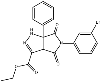 ethyl 5-(3-bromophenyl)-4,6-dioxo-6a-phenyl-1,3a,4,5,6,6a-hexahydropyrrolo[3,4-c]pyrazole-3-carboxylate Structure