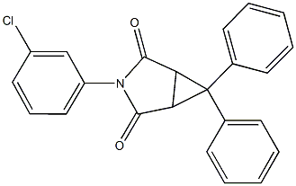 3-(3-chlorophenyl)-6,6-diphenyl-3-azabicyclo[3.1.0]hexane-2,4-dione Structure