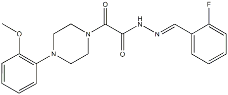 N'-(2-fluorobenzylidene)-2-[4-(2-methoxyphenyl)-1-piperazinyl]-2-oxoacetohydrazide 구조식 이미지