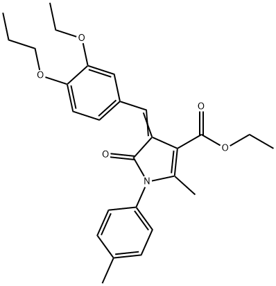 ethyl 4-(3-ethoxy-4-propoxybenzylidene)-2-methyl-1-(4-methylphenyl)-5-oxo-4,5-dihydro-1H-pyrrole-3-carboxylate Structure