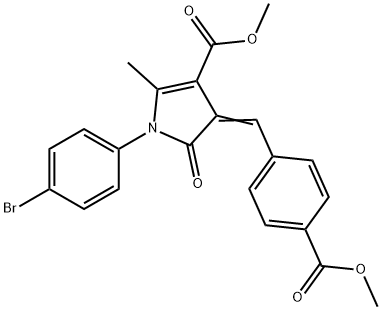 methyl 1-(4-bromophenyl)-4-[4-(methoxycarbonyl)benzylidene]-2-methyl-5-oxo-4,5-dihydro-1H-pyrrole-3-carboxylate 구조식 이미지