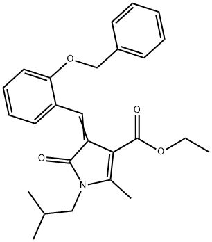 ethyl 4-[2-(benzyloxy)benzylidene]-1-isobutyl-2-methyl-5-oxo-4,5-dihydro-1H-pyrrole-3-carboxylate Structure