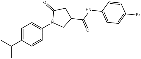 N-(4-bromophenyl)-1-(4-isopropylphenyl)-5-oxo-3-pyrrolidinecarboxamide Structure