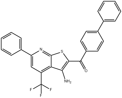 [3-amino-6-phenyl-4-(trifluoromethyl)thieno[2,3-b]pyridin-2-yl]([1,1'-biphenyl]-4-yl)methanone 구조식 이미지