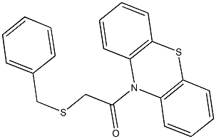 benzyl 2-oxo-2-(10H-phenothiazin-10-yl)ethyl sulfide 구조식 이미지