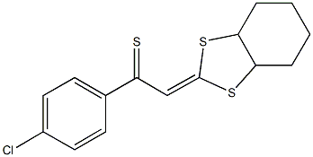 1-(4-chlorophenyl)-2-hexahydro-1,3-benzodithiol-2-ylideneethanethione Structure