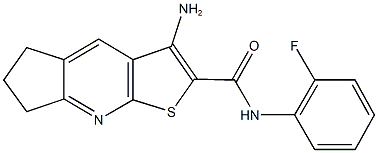 3-amino-N-(2-fluorophenyl)-6,7-dihydro-5H-cyclopenta[b]thieno[3,2-e]pyridine-2-carboxamide 구조식 이미지