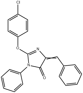 5-benzylidene-2-(4-chlorophenoxy)-3-phenyl-3,5-dihydro-4H-imidazol-4-one 구조식 이미지