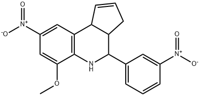 8-nitro-4-{3-nitrophenyl}-6-methoxy-3a,4,5,9b-tetrahydro-3H-cyclopenta[c]quinoline Structure