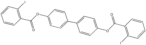 4'-{[(2-iodophenyl)carbonyl]oxy}[1,1'-biphenyl]-4-yl 2-iodobenzoate 구조식 이미지