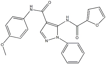 5-(2-furoylamino)-N-(4-methoxyphenyl)-1-phenyl-1H-pyrazole-4-carboxamide Structure