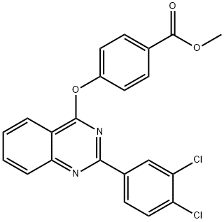 methyl 4-{[2-(3,4-dichlorophenyl)-4-quinazolinyl]oxy}benzoate 구조식 이미지