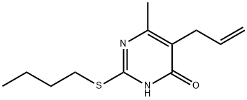 5-allyl-2-(butylsulfanyl)-6-methyl-4-pyrimidinol Structure