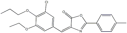 4-(3-chloro-5-ethoxy-4-propoxybenzylidene)-2-(4-methylphenyl)-1,3-oxazol-5(4H)-one Structure
