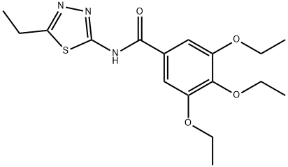 3,4,5-triethoxy-N-(5-ethyl-1,3,4-thiadiazol-2-yl)benzamide Structure