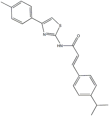 3-(4-isopropylphenyl)-N-[4-(4-methylphenyl)-1,3-thiazol-2-yl]acrylamide 구조식 이미지