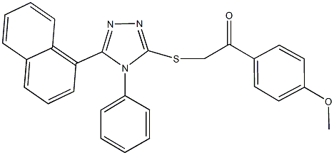 1-(4-methoxyphenyl)-2-{[5-(1-naphthyl)-4-phenyl-4H-1,2,4-triazol-3-yl]sulfanyl}ethanone Structure