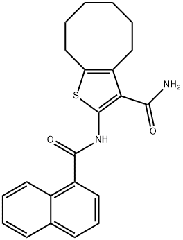2-(1-naphthoylamino)-4,5,6,7,8,9-hexahydrocycloocta[b]thiophene-3-carboxamide Structure