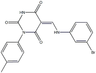 5-[(3-bromoanilino)methylene]-1-(4-methylphenyl)-2,4,6(1H,3H,5H)-pyrimidinetrione 구조식 이미지