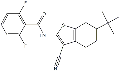 N-[6-(tert-butyl)-3-cyano-4,5,6,7-tetrahydro-1-benzothiophen-2-yl]-2,6-difluorobenzamide Structure