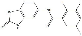 2,3,5-triiodo-N-(2-oxo-2,3-dihydro-1H-benzimidazol-5-yl)benzamide Structure