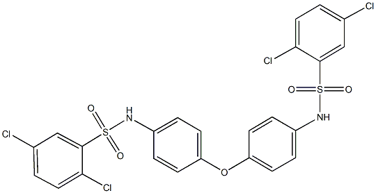 2,5-dichloro-N-[4-(4-{[(2,5-dichlorophenyl)sulfonyl]amino}phenoxy)phenyl]benzenesulfonamide 구조식 이미지