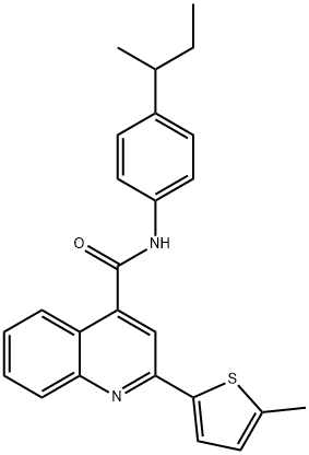 N-(4-sec-butylphenyl)-2-(5-methyl-2-thienyl)-4-quinolinecarboxamide Structure