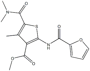 methyl 5-[(dimethylamino)carbonyl]-2-(2-furoylamino)-4-methyl-3-thiophenecarboxylate Structure