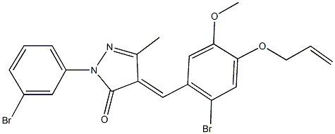 4-[4-(allyloxy)-2-bromo-5-methoxybenzylidene]-2-(3-bromophenyl)-5-methyl-2,4-dihydro-3H-pyrazol-3-one 구조식 이미지