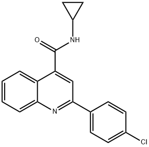 2-(4-chlorophenyl)-N-cyclopropyl-4-quinolinecarboxamide Structure