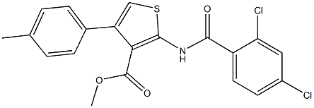 methyl 2-[(2,4-dichlorobenzoyl)amino]-4-(4-methylphenyl)-3-thiophenecarboxylate Structure