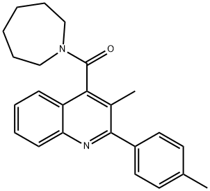 4-(1-azepanylcarbonyl)-3-methyl-2-(4-methylphenyl)quinoline 구조식 이미지