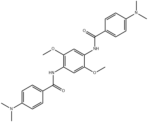 4-(dimethylamino)-N-(4-{[4-(dimethylamino)benzoyl]amino}-2,5-dimethoxyphenyl)benzamide 구조식 이미지