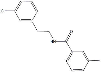 N-[2-(3-chlorophenyl)ethyl]-3-methylbenzamide Structure