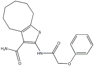 2-[(phenoxyacetyl)amino]-4,5,6,7,8,9-hexahydrocycloocta[b]thiophene-3-carboxamide 구조식 이미지