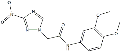 N-(3,4-dimethoxyphenyl)-2-{3-nitro-1H-1,2,4-triazol-1-yl}acetamide Structure