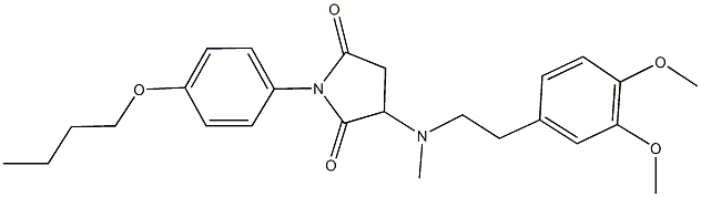 1-(4-butoxyphenyl)-3-[[2-(3,4-dimethoxyphenyl)ethyl](methyl)amino]pyrrolidine-2,5-dione Structure